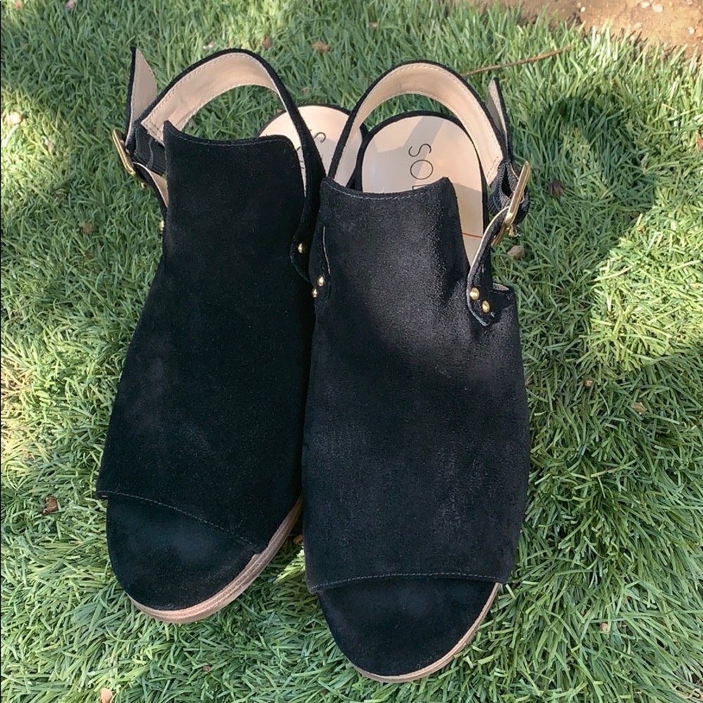 Sole Society Black Wedges Size 7